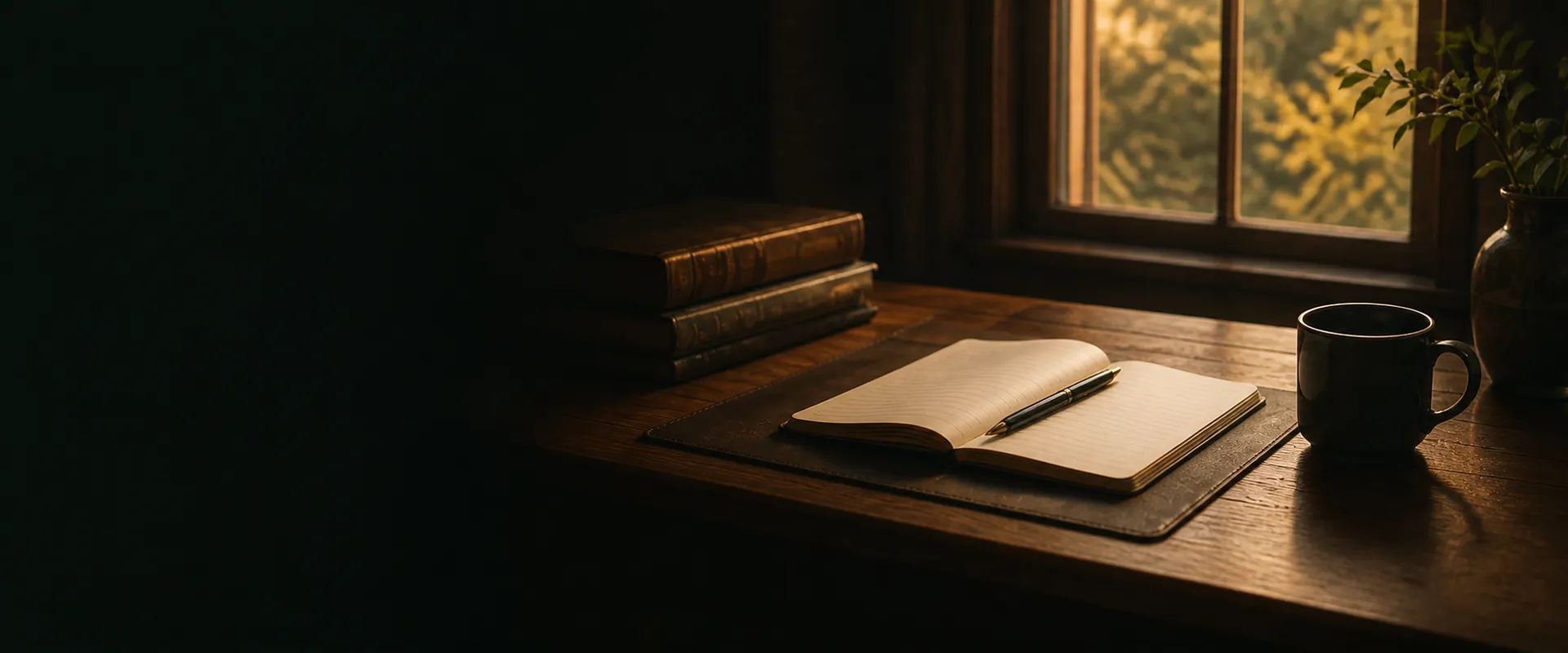 A writing desk prepared for thoughtful correspondence